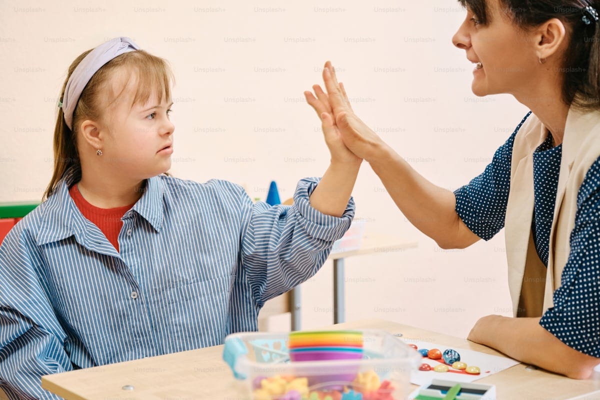 Child receiving ABA therapy