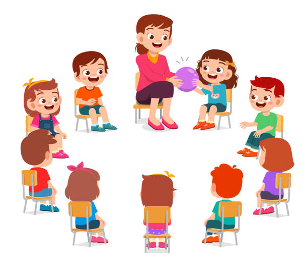 Children doing fine motor activities